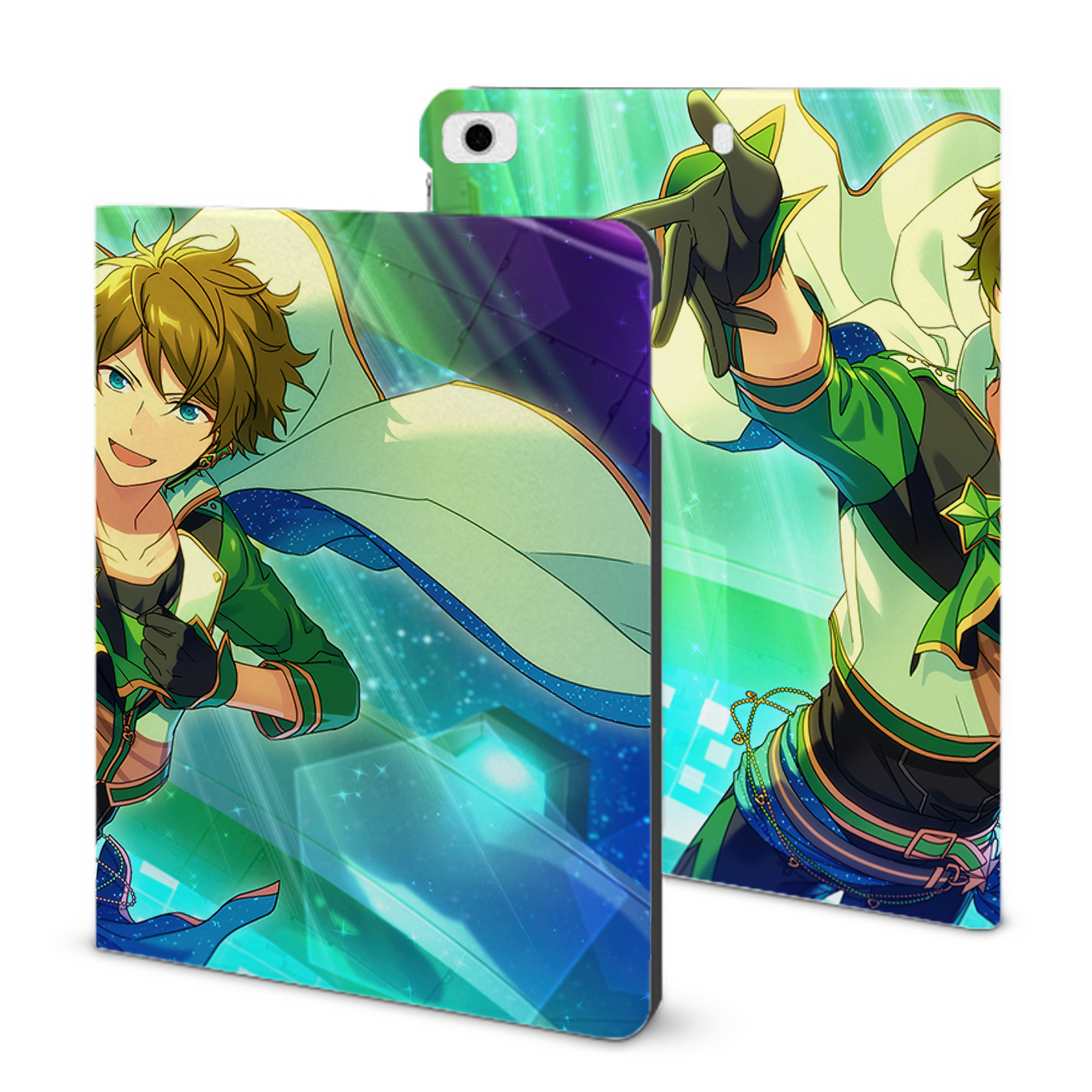 （画像用） あんさんぶるスターズ! Ensemble Stars IPad ケース ブック型 PUレザー TPU 耐衝撃 軽量 薄型 ペン収納なし 全面保護 IPad 各モデル対応